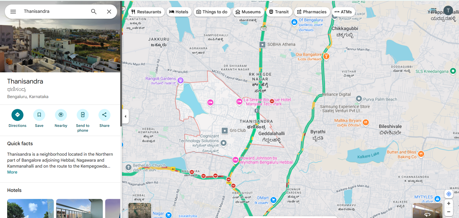 L&T Bannerghatta Road Location Map